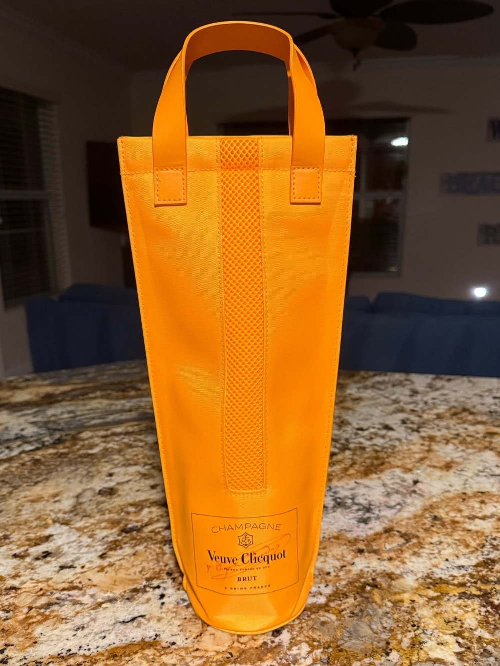 Orange Insulated Veuve Clicquot Champagne Tote Bag